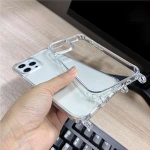 Coque de téléphone transparente avec trou pour lanière pour iPhone 17 16 15 14 13 12 11 Pro Max, étui souple en TPU avec protection intégrale de l'objectif, résistante aux chutes - Product Image 3