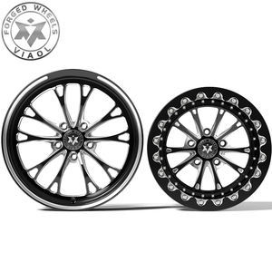 Jantes forgées décalées Viaol Drag Pack 18x5J avant et 17x10J arrière 5x114.3 5x120 avec design Beadlock festonné pour Mustang Camaro - Product Image 4
