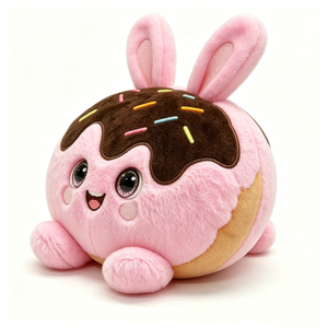 Peluche donut personnalisée, peluche donut lapin, peluche alimentaire, animal en peluche donut, peluche alimentaire Chonky - Product Image 4