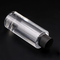 Bouteille en plastique transparente PET de 100 ml avec bouchon à visser à l'épreuve des enfants pour lotions, shampooings, thés, nettoyants pour le visage, impression de logo personnalisable