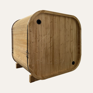 Hachillspa Sauna en cube extérieur traditionnel sur mesure Porte en verre pleine longueur Toit en <span class=keywords><strong>bardeau</strong></span> de qualité supérieure Capacité de 4 à 6 personnes - Product Image 6