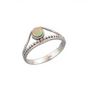 Bague tendance classique en opale Paraiso en argent sterling 925, faite à la main, avec pierre précieuse certifiée IGI, pour mariage, anniversaire, fête - Product Image 3