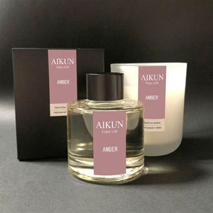 AIKUN Custom Relaxing Aromatherapy 120 Days Long Lasting Soy Wax <b>Reed</b> <b>Diffuser</b> Scented Candle Set <b>for</b> Villa Bedroom Living Room - Product Image 2