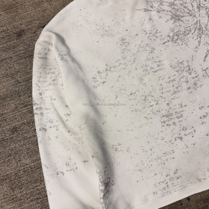 เสื้อยืดแขนยาวผ้าวาฟเฟิลพิมพ์ลายกราฟิกดีไซน์แบบทำเก่าสไตล์วอชด์  ผ้าฝ้าย 100% สำหรับผู้ชาย - Product Image 4