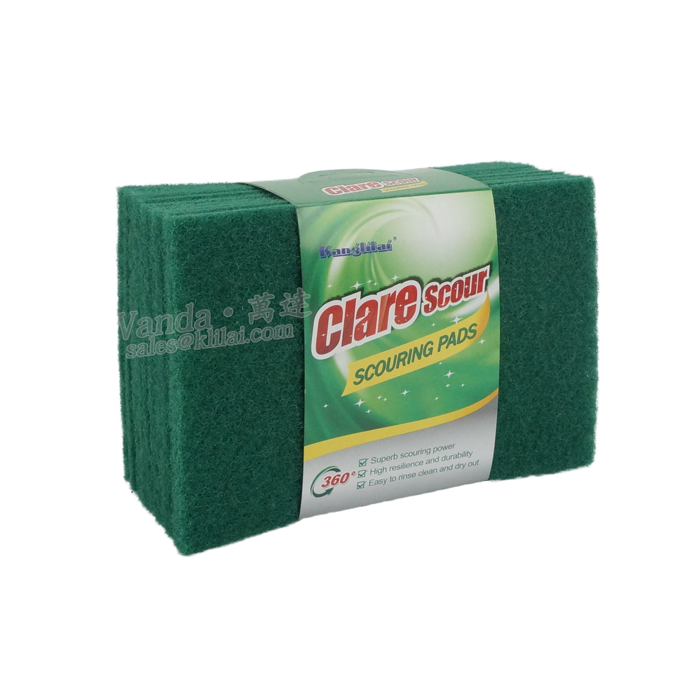 Popular 100% Polyester Scouring Pad Light-Duty Kitchen Cleaning Product ...