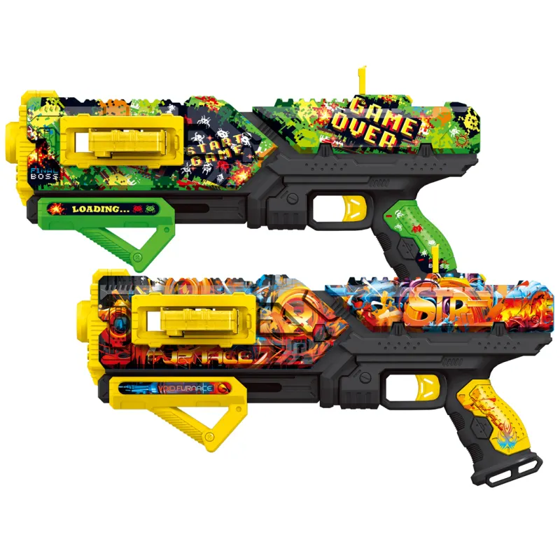 Nieuw Ontwerp Jongens Eva Foam Gun Shooting Game Speelgoed Continu Schieten Kogels Speelgoed Pistool Met 18 Kogels