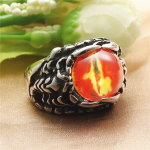 Anillo de Garra de Dragón de Acero de Titanio Estilo Europeo, Diseño de Ojo de Animal Punk para Hombre, Joyería de Regalo - Product Image 1