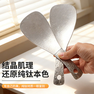 Cuchara para arroz martillada de titanio puro, 2 piezas, utensilio de cocina antiadherente, duradero, antibacteriano - Product Image 4