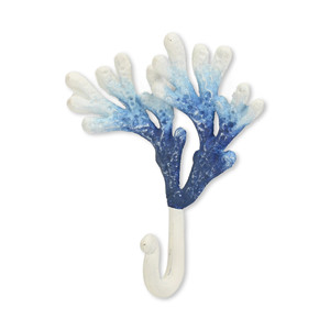 HMS 5 \ "gancio da parete in ghisa di corallo bianco blu a un livello per cucina bagno soggiorno per asciugamani vestiti di deposito gioielli - Product Image 4