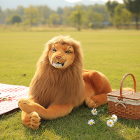Peluche Lion Réaliste avec Rembourrage en Coton PP Ultra Doux, Grande Poupée Animale 31-50cm, Vente en Gros