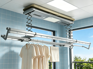 Intelligent Multifunctional LED Lighting Electric <b>Drying</b> <b>Rack</b> with Heating Foldable Design Remote Control for Balcony Indoor Use - Product Image 3