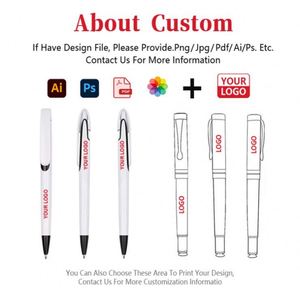 Promotional Custom Branded Plastic Uv Print Pens Full Color logo Pen <b>Sublimation</b> Blank White Stylo Ballpoint Pen - Product Image 2