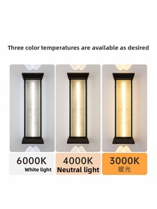 โคมไฟติดผนังอลูมิเนียมกันน้ำสำหรับภายนอกอาคาร มาตรฐาน IP65 เหมาะสำหรับผนังภายนอก ระเบียง เสา ประตู และลานวิลล่า - Product Image 4