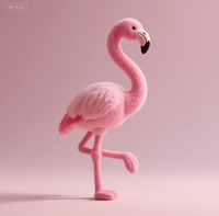 Jouet en peluche personnalisé oiseau flamant rose mignon jouets en peluche intéressants le système des animaux aquatiques d'Amérique du Sud