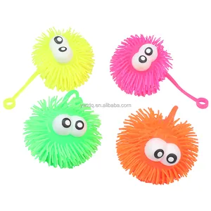 KEHUI Stress Reliever Stretch Toy Hot Style Lighting Animal Squeeze Toy Fidget Hairy Ball Puffer Ball For Kids