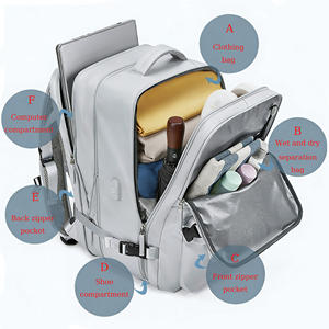 Mochila Expandible para Portátil con Compartimento para Objetos Húmedos y Secos, Gran Capacidad, Impermeable, para Viajes, Unisex - Product Image 4
