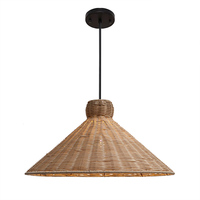 Lampes suspendues en rotin naturel tissées à la main - Éclairage intérieur élégant pour restaurants, chambres à coucher, cafés
