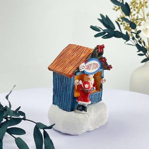 <b>LED</b> Cross Border Resin Small Christmas Hut Color Luminous Tabletop Ornament Gift for Holiday Tree & <b>Ball</b> Decorations Wholesale - Product Image 3