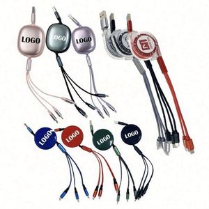 Cable de Carga Rápida USB de 20 W, Cable de Carga Personalizado con Logotipo Luminoso, Cargador Multiusos 3 en 1 para Teléfono - Product Image 1