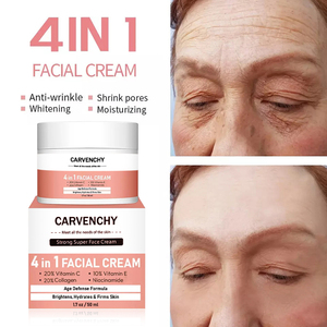 Crema per il viso Anti-invecchiamento 4 in 1 con collagene Niacinamide vitamina E idratante restringe i pori uso quotidiano rassodante lozione tonificante - Product Image 4