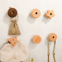 Crochet mural auto-adhésif en bois massif, nouveau, pour salle de bain, chambre à coucher, rangement de vêtements, porte-serviettes, clés, décoration, boutons de placard