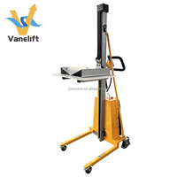 200kg 250kg 300kg 440 550 660 Lbs PE Film Rouleau de papier Bobine Plate-forme de transport Lifter Mover Équipement de levage avec bloc de plateau en V