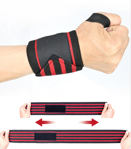 Adjustable Customizable Durable Professional Bench <b>Press</b> Wrist Wraps Breathable Portable Sports Wristband with Velcro Fasteners - Product Image 3