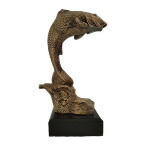 Weivista Bronce Resina Salto Pez Trofeo <span class=keywords><strong>Pesca</strong></span> Premio Escultura Deporte <span class=keywords><strong>Trofeos</strong></span> Fabricante - Product Image 1