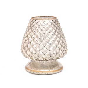 Mercury Embossed Glass <b>Tealight</b> <b>Holder</b> - Product Image 4