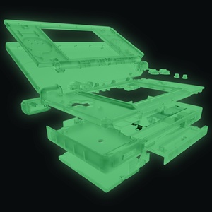 Kit de réparation complet avec design qui brille dans le noir pour la coque de remplacement NDSL avec boutons pour Nintendo DS Lite - Jeux rétro - Product Image 3