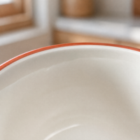 Vente en gros de bols à riz en mélamine brillante orange et blanche de 5 à 8 pouces, empilables, compatibles lave-vaisselle, pour restaurant, hôtel, cuisine