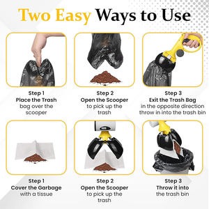 Raccoglitore di Escrementi per Cani Leggero con Porta Sacchetti, Raccoglitore Portatile a Una Mano per Cani - Product Image 3