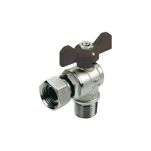Valvola a sfera angolare maschio 1/2 X 3/4 DN 15 PN 30 con valvola di riempimento girevole femmina - Product Image 1