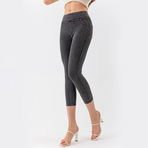 High Waist Elastic Skinny <strong>Cropped</strong> Jeans for Women Stretch Denim 7/8 Leggings Butt Lifting Slim Fit <strong>Jeggings</strong> - Product Image 2