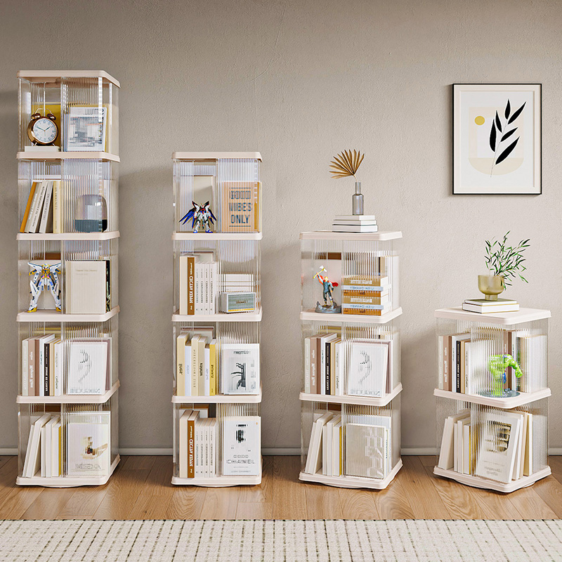 Foldable Metal Bookcase - No Assembly Retro Shelf, Floor Standing, Gold, 34x21x111cm, Holds 25 Lbs Per Shelf
