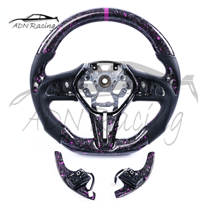 Volante de Coche Personalizado en Fibra de Carbono con Palanca de Cambios, Color Morado Forjado, para Infiniti Q50 Q60 QX80 2018+ (Venta al Por Mayor) - Product Image 3