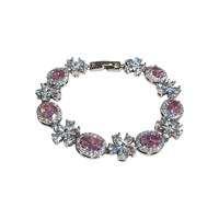 Bracelet pour femme en laiton plaqué or 18 carats avec fermoir ovale en zircon, bijoux de luxe légers, délicats et polyvalents, cadeaux de mode de niche