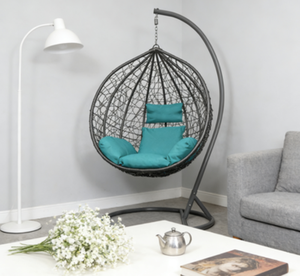 Silla Columpio Plegable Moderna, <span class=keywords><strong>Hamaca</strong></span> Portátil para Interiores y Exteriores con Soporte, Muebles de Ratán para Exteriores - Product Image 4