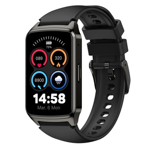 Smartwatch Baiyimei P con cinturino in silicone quadrato da 1,57 pollici, monitoraggio della frequenza cardiaca, dell'ossigeno nel sangue, monitoraggio della salute, chiamate sportive, impermeabile. - Product Image 2