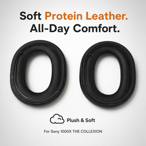 Coussinets d'oreille de remplacement pour Sony 1000X THE COLLEXION, en cuir protéiné de qualité supérieure, mousse respirante, éponge douce haute densité - Product Image 4