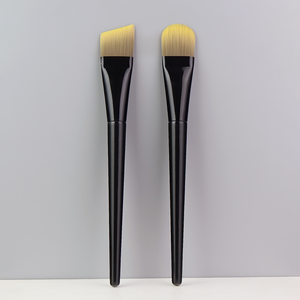 Pinceau <span class=keywords><strong>de</strong></span> maquillage M53 ultra-fin à manche en bois, en fibres synthétiques, à tête plate biseautée, nacré, sans couture, pour fond <span class=keywords><strong>de</strong></span> teint, ne retient pas le maquillage - Product Image 1