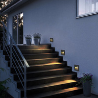 Jpungsun 3W 110v/220v Applique Murale Encastrée Intérieur Extérieur Escalier Étanche Footlight LED Escalier Lumière
