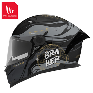 Casco de Motocicleta Integral MT HELMETS, ABS, Diseño Gráfico Negro Plateado, Homologado por DOT/ECE/CCC, Visera Transparente, Liberación Rápida - Product Image 4