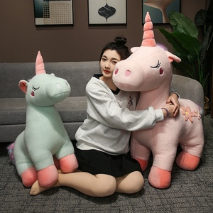 Peluche licorne debout multi-tailles, douce et moelleuse, arc-en-ciel, pour la décoration de chambre de filles, cadeau d'anniversaire - Product Image 5