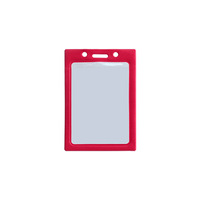 Porte-badge d'identification transparent en PVC rigide Bestom personnalisable, horizontal, durable, avec fente latérale pour cartes et lanières