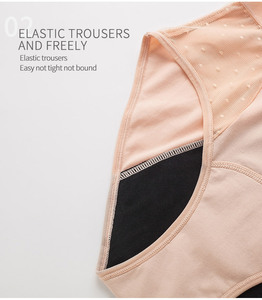5 taille taille haute souper absorber 4 couches étanche période menstruelle <span class=keywords><strong>Cycle</strong></span> Style période absorbante culotte menstruelle - Product Image 4