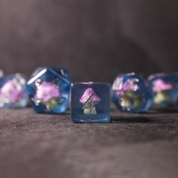 Vente directe d'usine, dés de jeu de rôle RPG personnalisés, dés D&D en résine polyédriques, 7 pièces, dés en forme de canard, de champignon