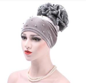 Turban sportif pour homme style africain tendance avec perles, bonnet en velours pour le sport, vente en gros - Product Image 6