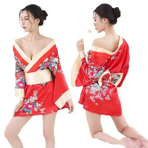 Cosplay Groot Formaat Seksondergoed Japanse Sexy Kimono Game <span class=keywords><strong>Sex</strong></span> Pyjama Transparante Off-The-Shoulder Uniform Uitvoering - Product Image 6