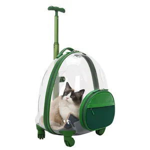 Fábrica preço direto confortável respirável viagem pet transportadora trolley sacos para senhora presente
